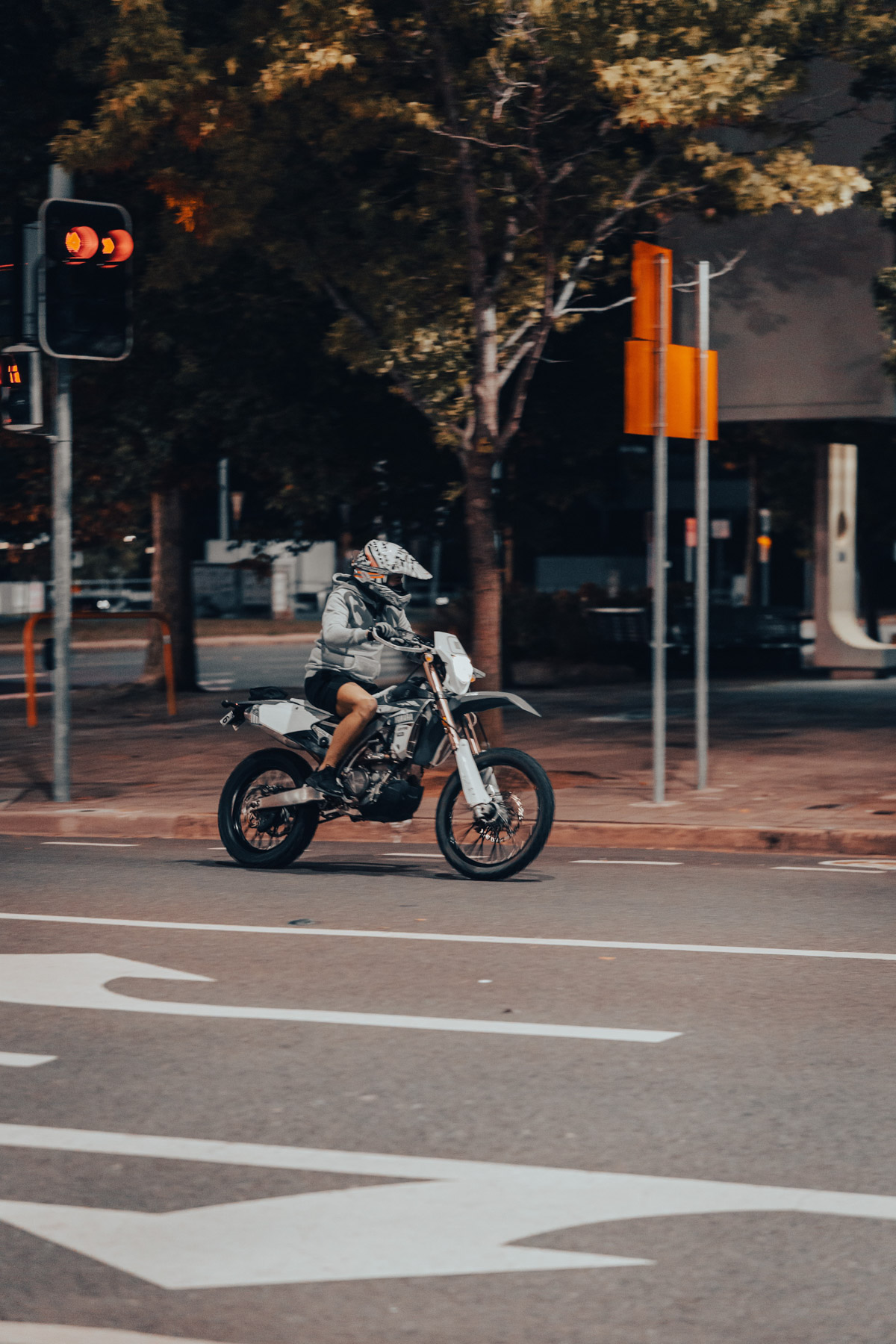 edited photo of motorbike in civic